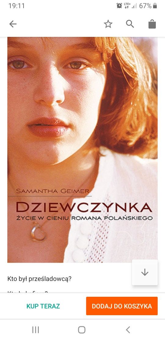 Dziewczynka - Samantha Geimer książka, Roman Polański