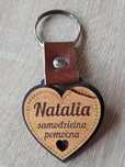 Brelok drewniany imienny Natalia