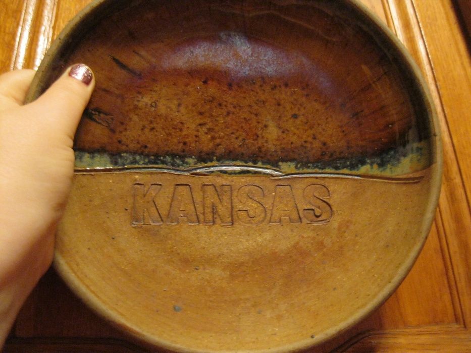 тарелка декор интерьер глиняная канзас KANSAS U.S. сувенир на стену