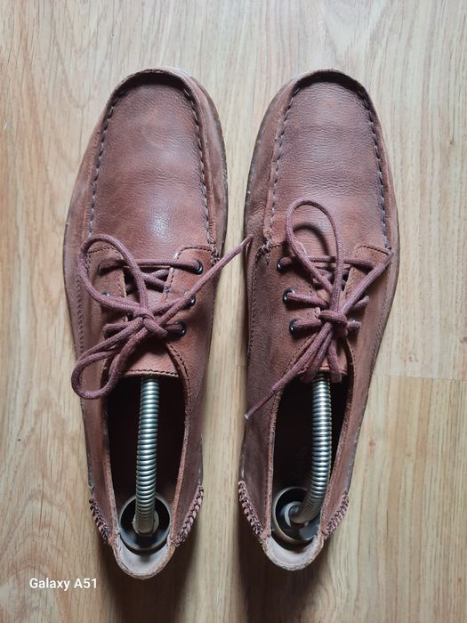 Мужские новые кожаные мокасины Clarks 42 p.