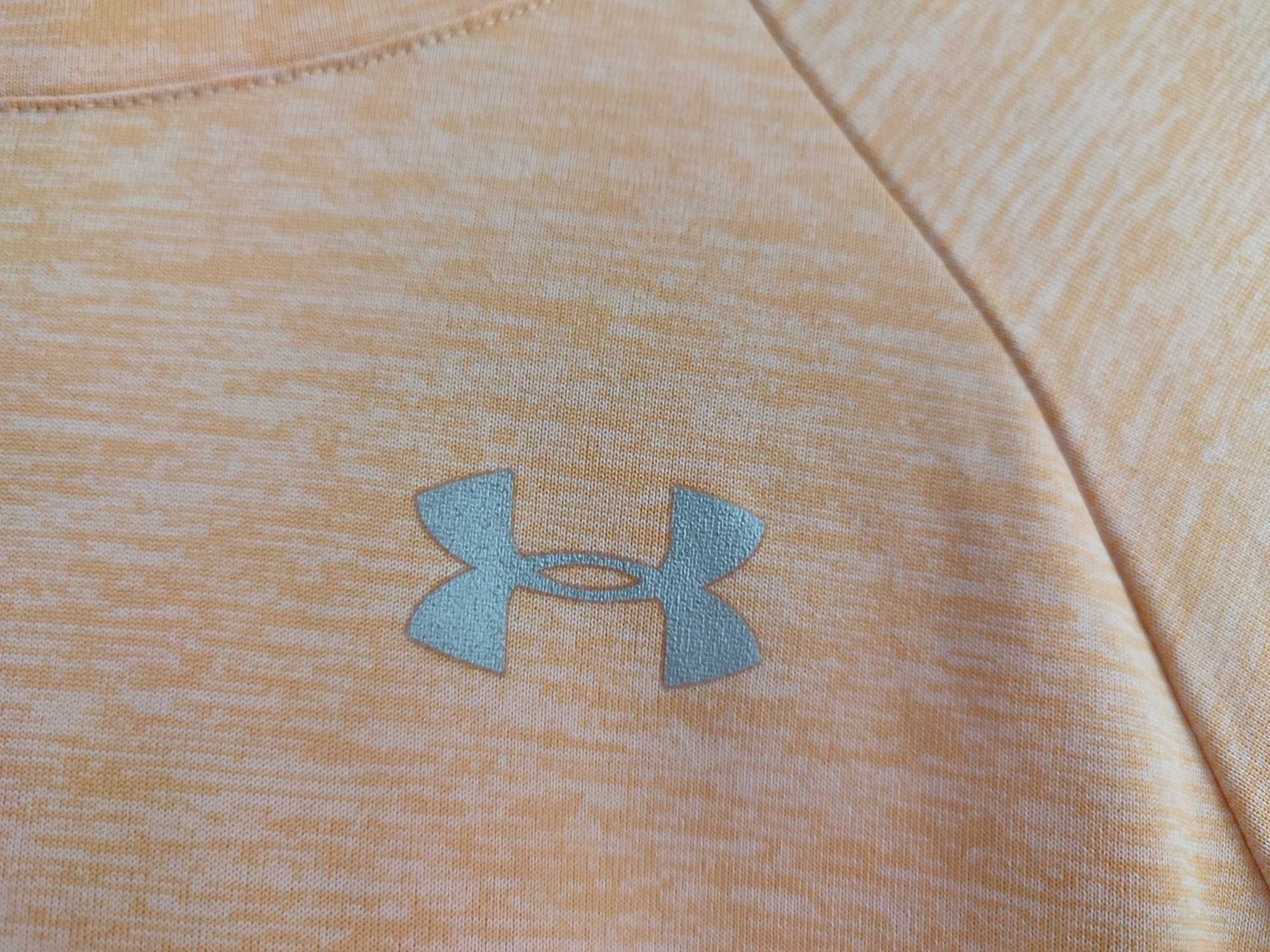 Brzoskwiniowy damski long sleeve z kapturem Under Armour