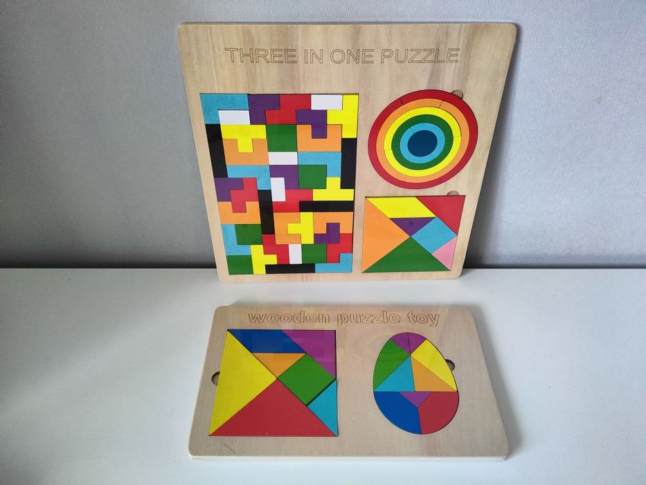 Дерев'яні іграшки пазли і вкладиші, вставки.