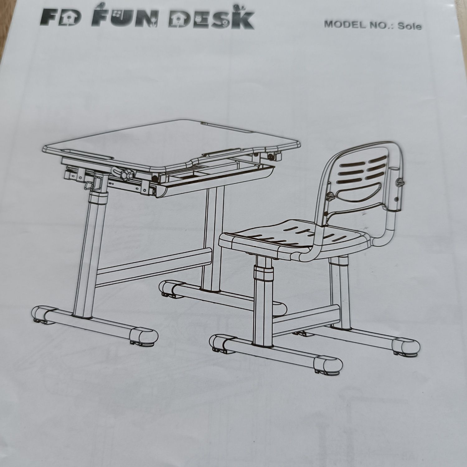 Biurko dla dziecka FUN DESK z krzesłem