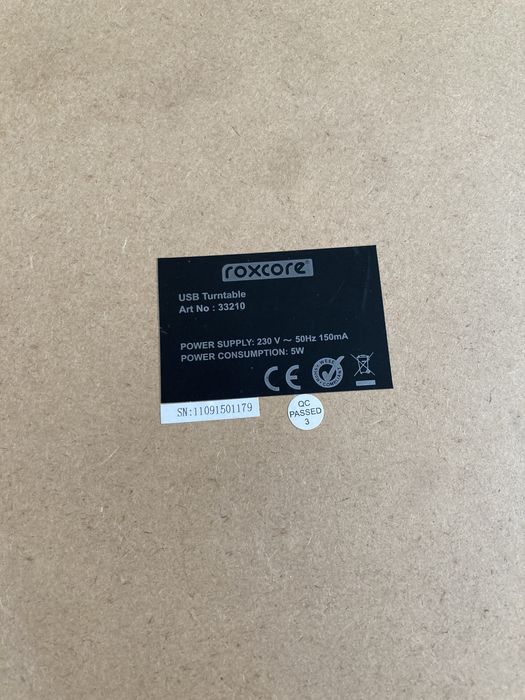 Gramofon Roxcore 33210 AUX/USB,nowa igła