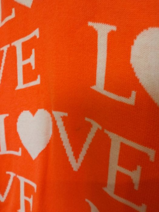 Kataliński sweter neonowy pomarańczowy biust do 100 cm