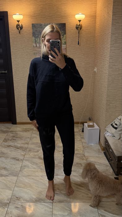 Спортивний костюм темно синій на флісі флісовий жіночий merribel