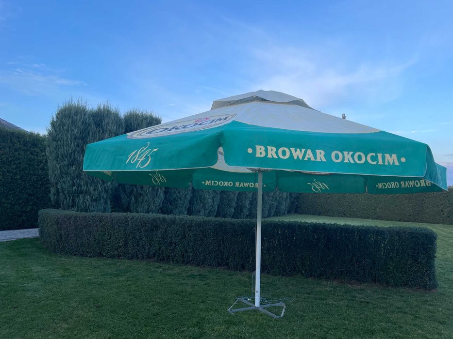 Parasol ogrodowy, piwny 5m Okocim