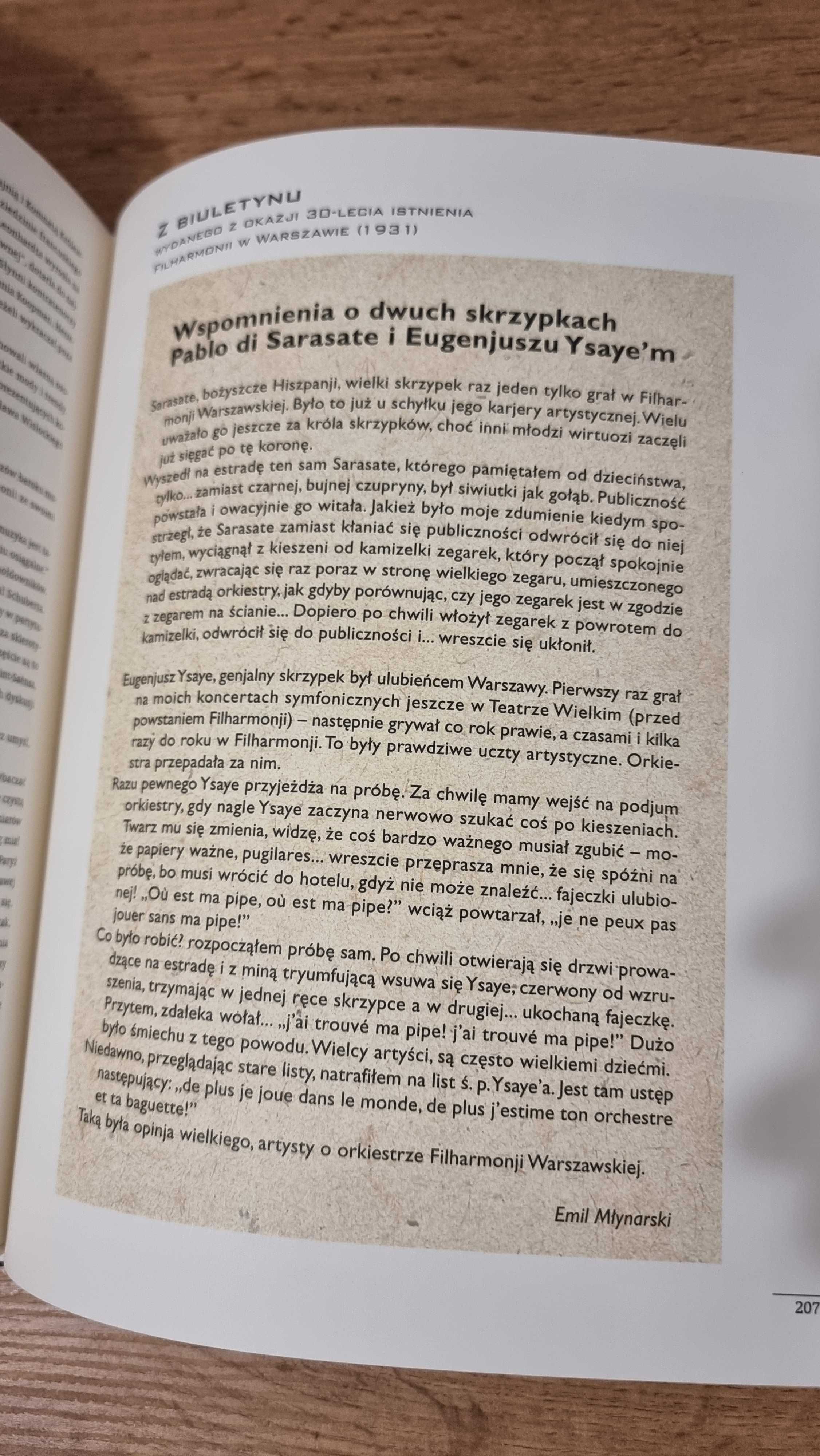 "100 lat Filharmonii w Warszawie 1901 - 2001" - z dedykacją dyrektora