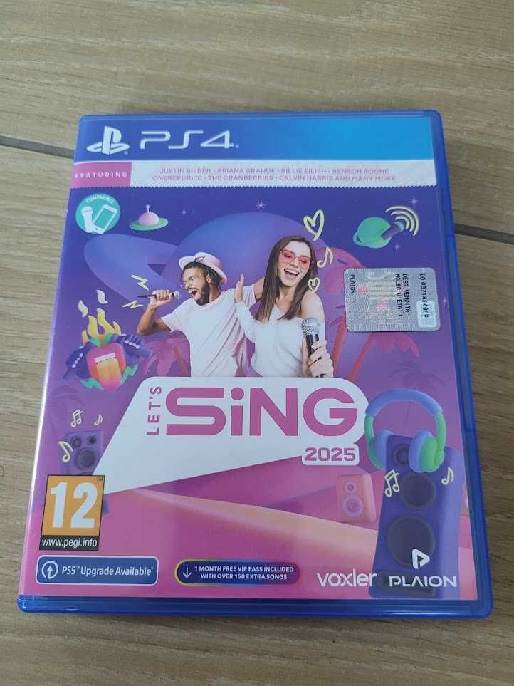 Let's Sing 2025 PS4 + 2 mikrofony USB – stan idealny