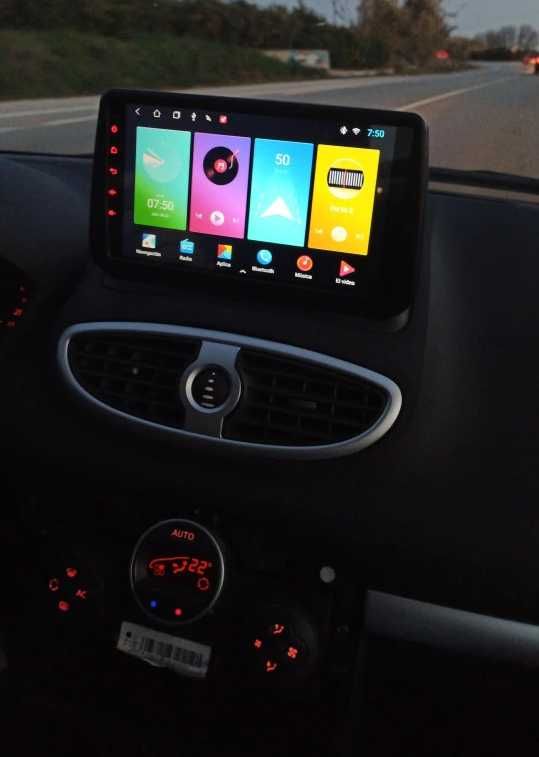 Rádio 2DIN 9"• Renault Clio 3 III • (2005 a 2014) • Android [4+32GB]