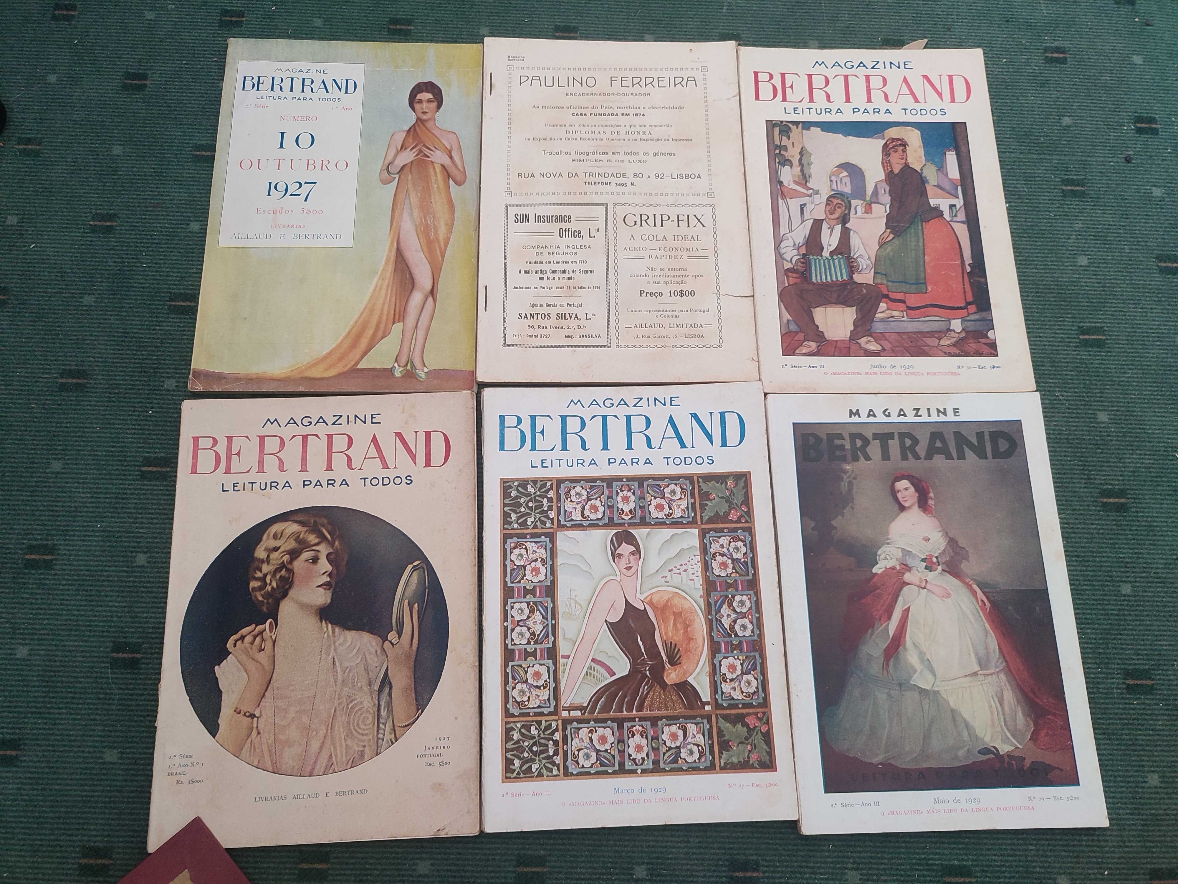 Magazine Bertrand Leitura para todos - 16 revistas 1927 e 1929