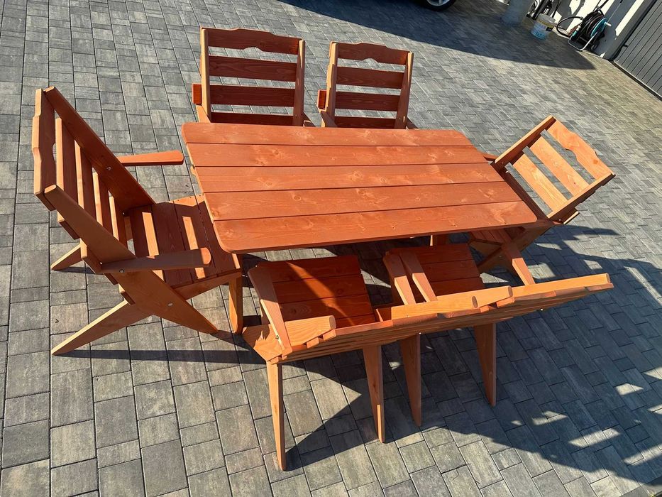 Meble Ogrodowe składane drewniane NOWE solidne i eleganckie