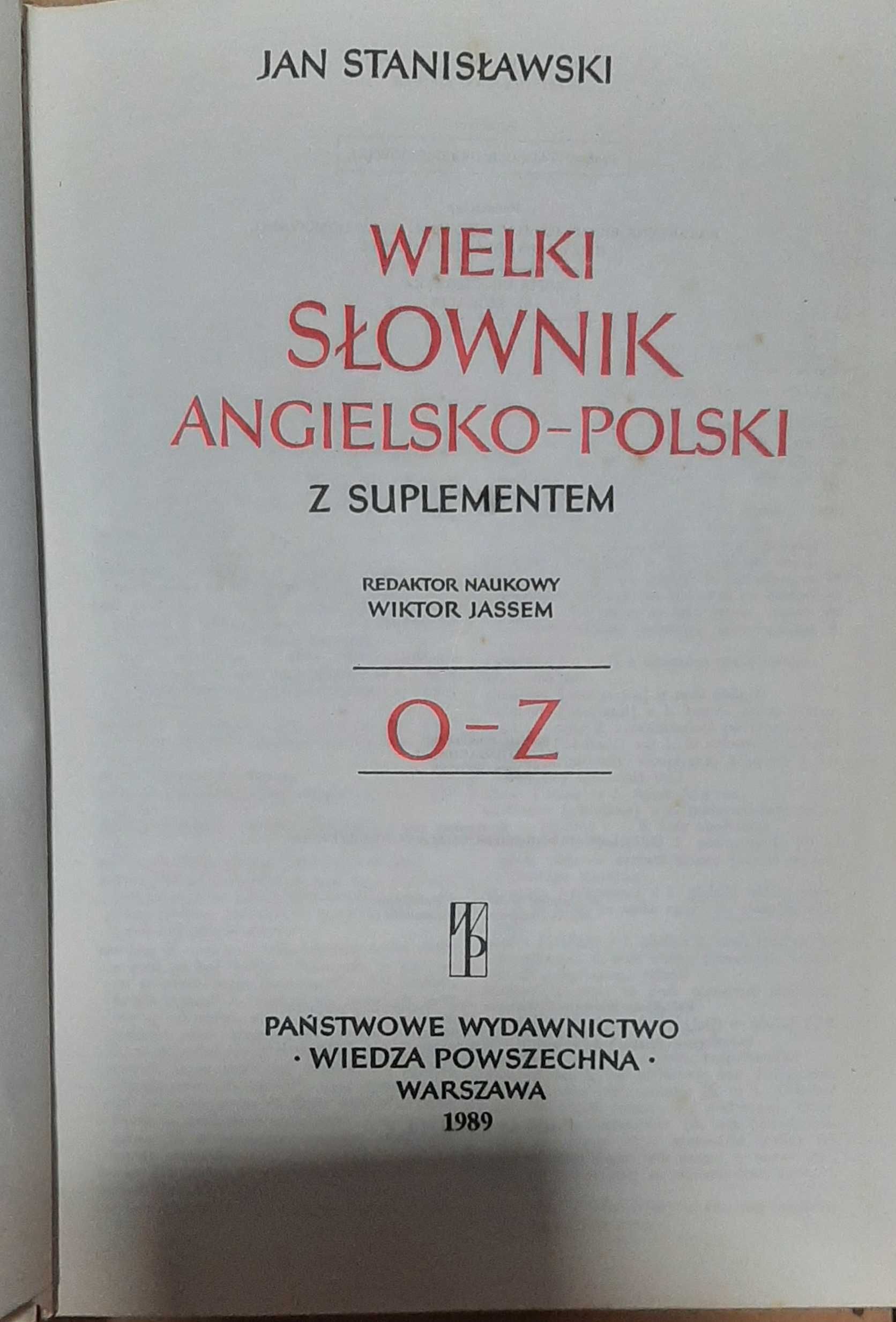 WIELKI SŁOWNIK Polsko - angielski / angielsko - Polski (4 tomy.)