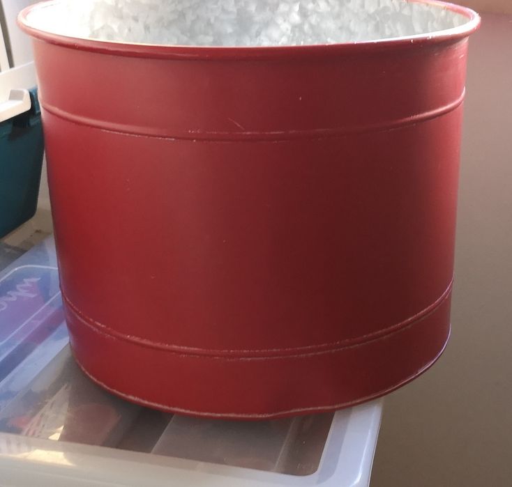 Balde/Cesto Metal Merry Christmas