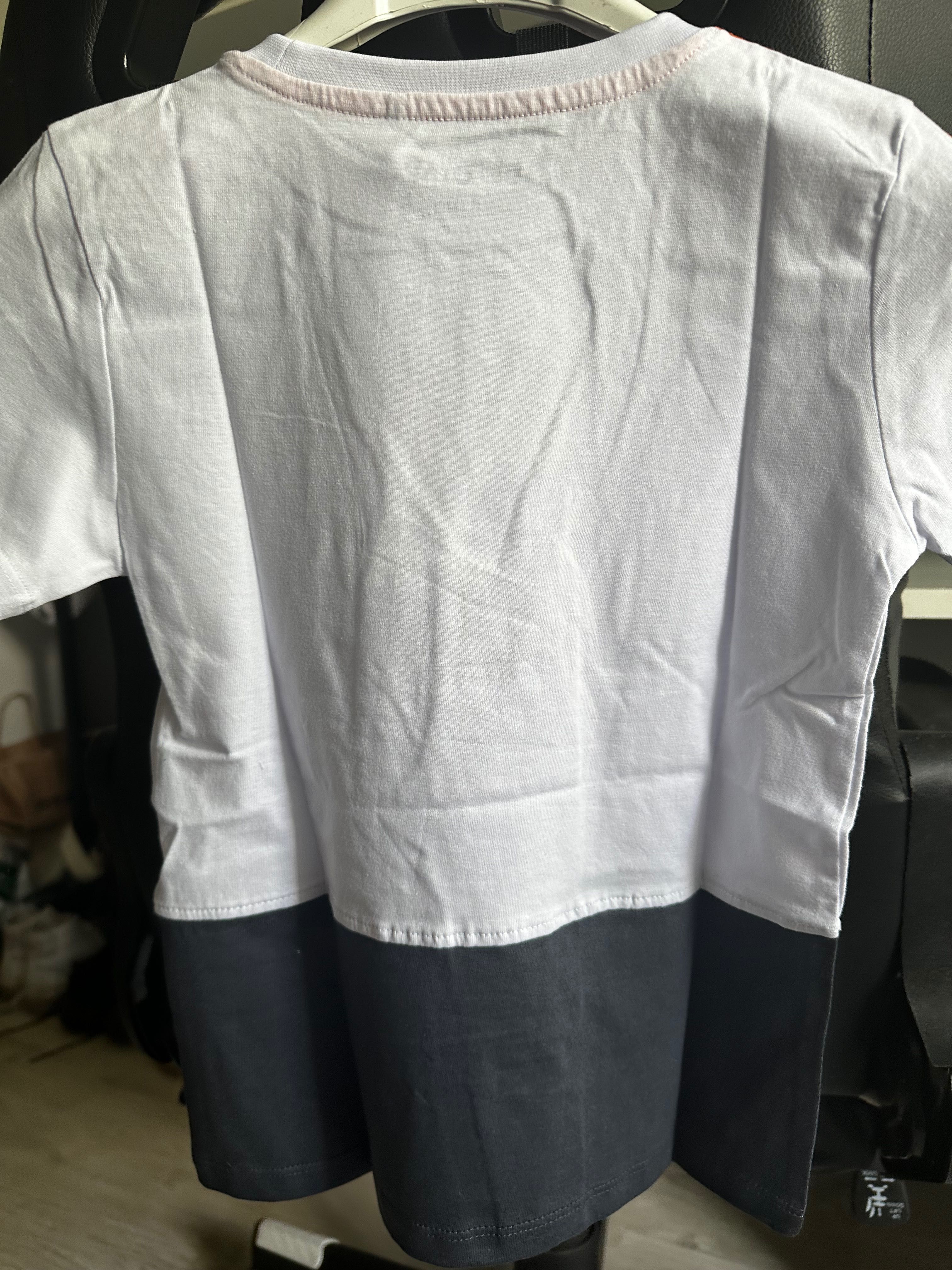 T-shirt biały chłopięcy rozmiar 116 z 5 10 15