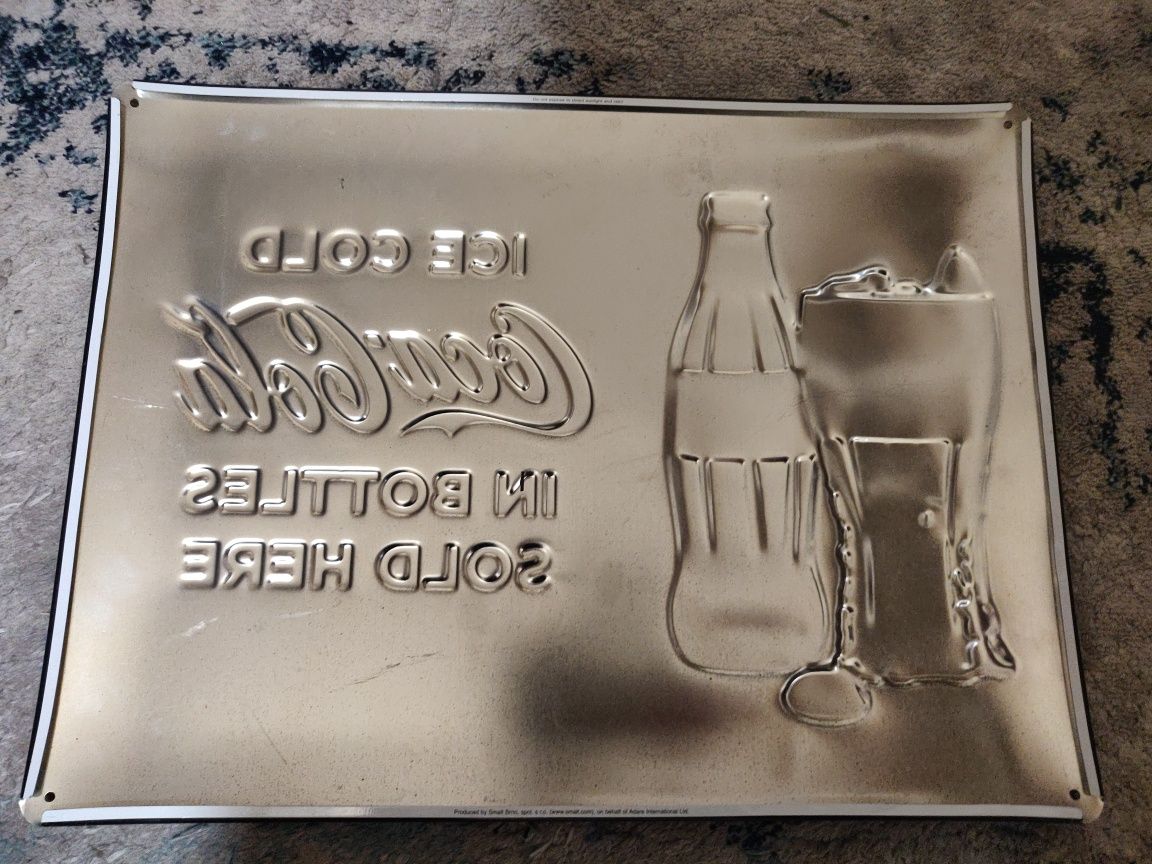 Placa metal coca cola