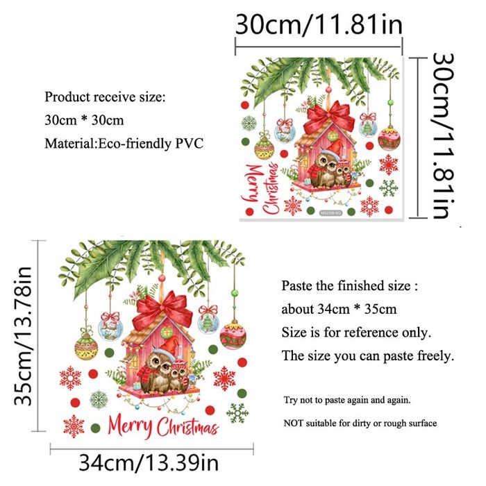 Новорічні наклейки на вікна