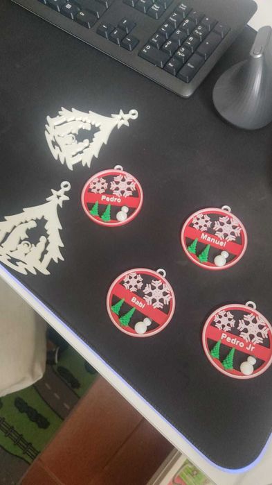 Presépio e bolas Natal