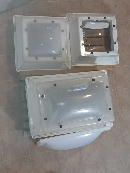 5 Claraboias Luzacril duplas elétricas nunca usadas