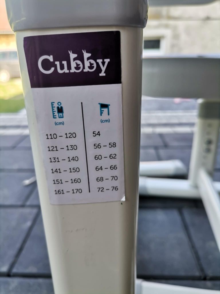 Cubby Sorpresa Grey - Regulowane biurko z krzesłem