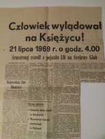 Człowiek wylądował na księżycu!Wycinek z Gazety Pomorskiej 1969r.