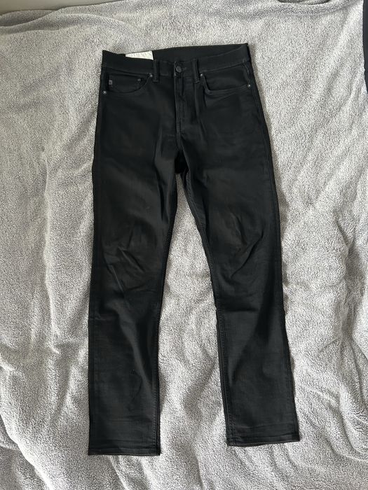 Czarne dżinsowe spodnie H&M slim fit 33/32