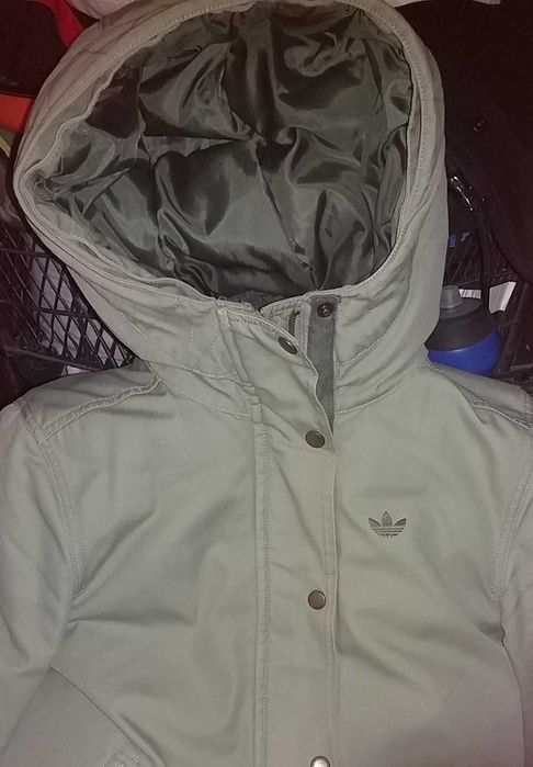 зима тепло длинные женские куртки пальто с мехом внутри Adidas