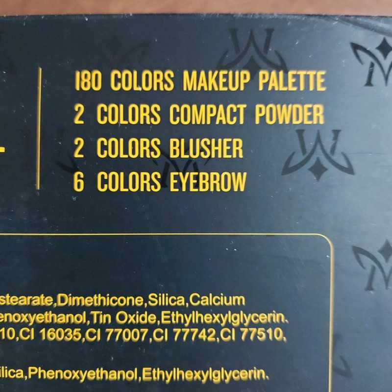 Zestaw do makijażu Miss Rose-180 cieni do powiek,puder,róż...