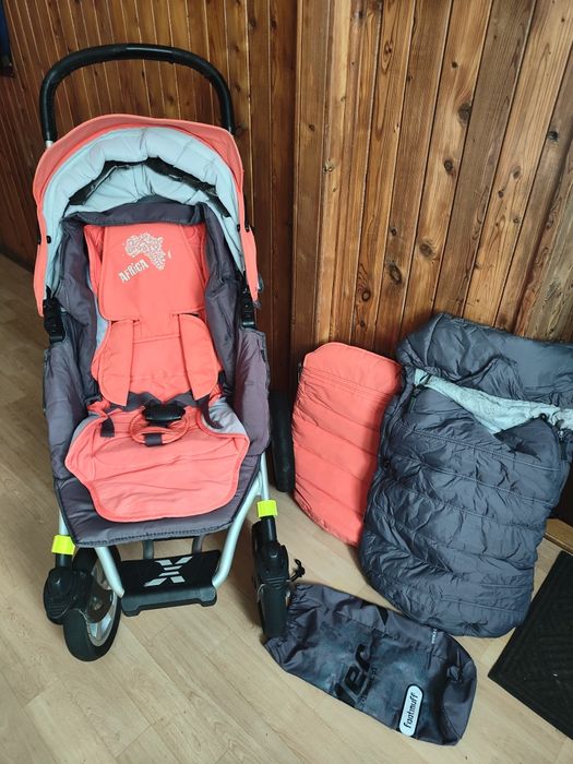 Wózek X-lander XA Africa Pomarańczowy składany z akcesoriami