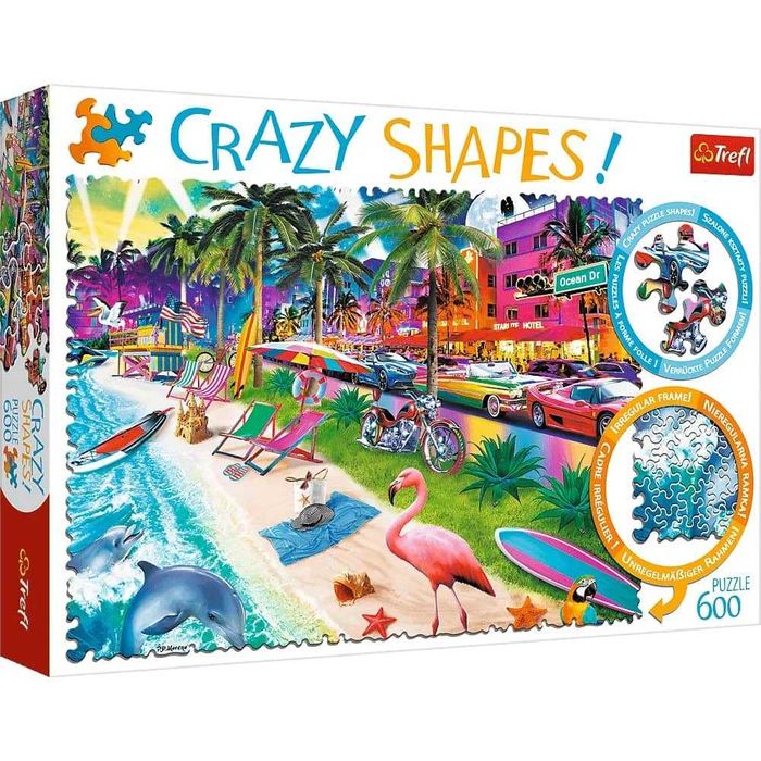 Puzzle Crazy Shapes 600 elementów Plaża w Miami Trefl