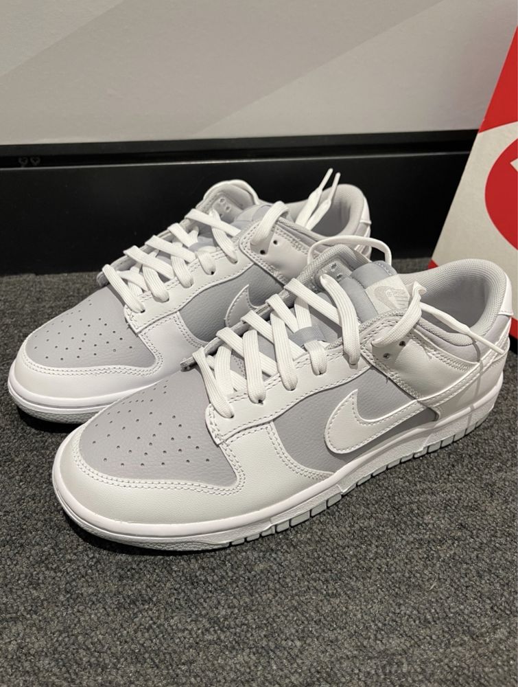 Оригінал Кросівки Nike Dunk Low Retro White Grey Данки Ретро сірі білі