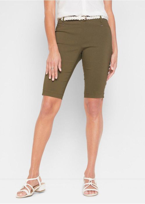 B.P.C krótkie spodenki elastyczne khaki r.38
