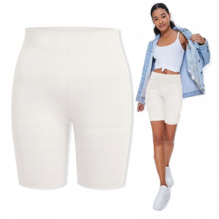 Krótkie Legginsy Kolarki Biker Shorts Prążek 3/4xl