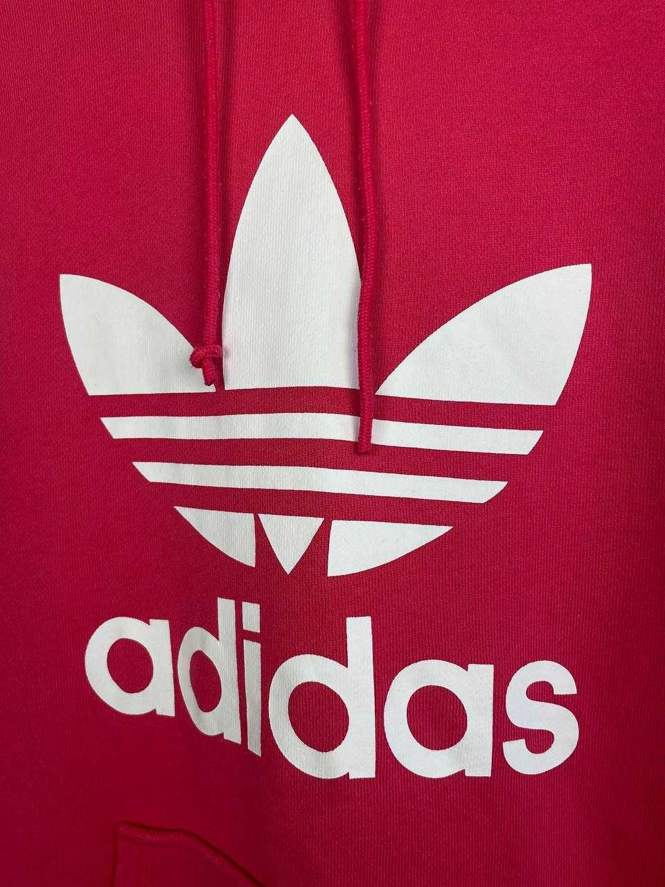 Жіноче спортивне рожеве худі кофта adidas adicolor trefoil gd2439
