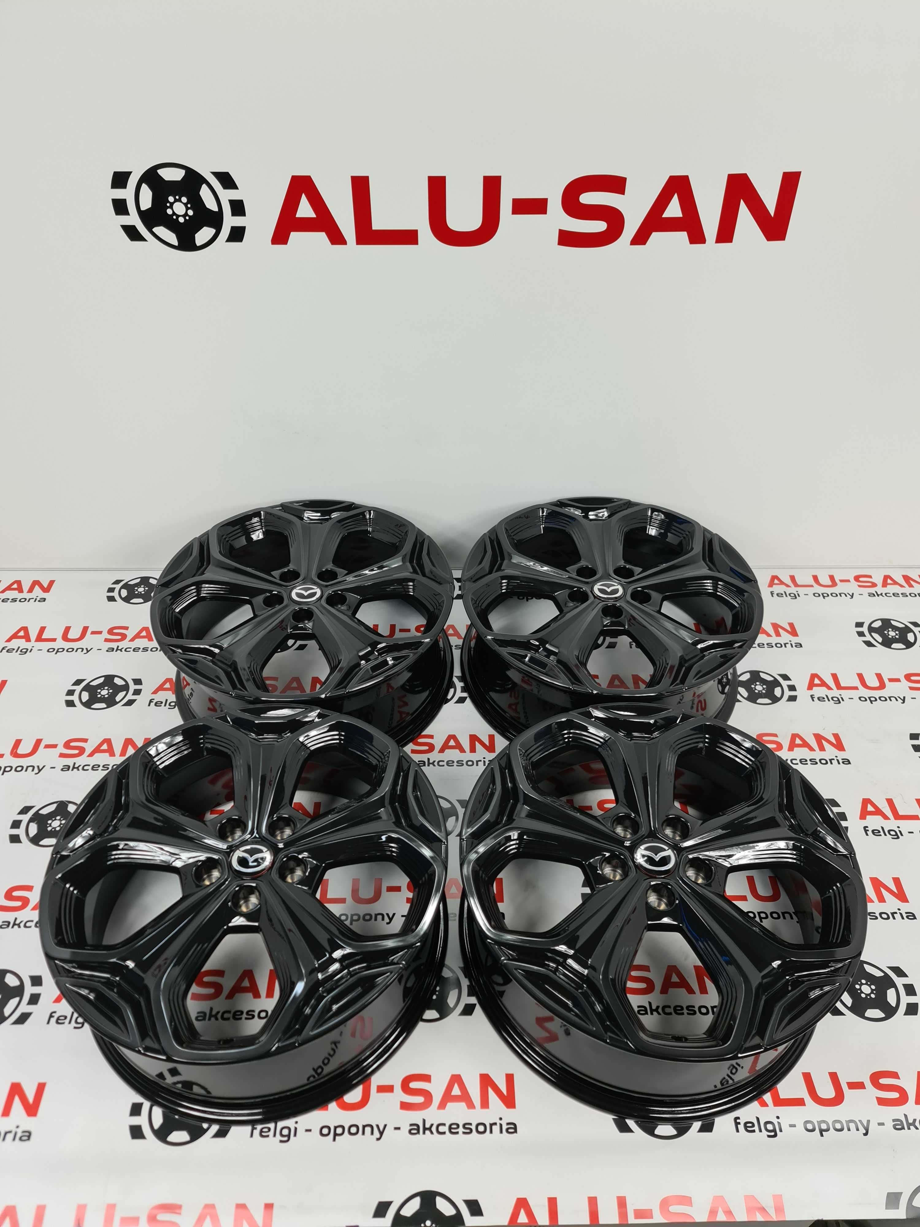 NOWE ALUFELGI MAZDA 19" 5x114,3 3 5 6 CX-3 CX-30 CX-5... Czarny Połysk