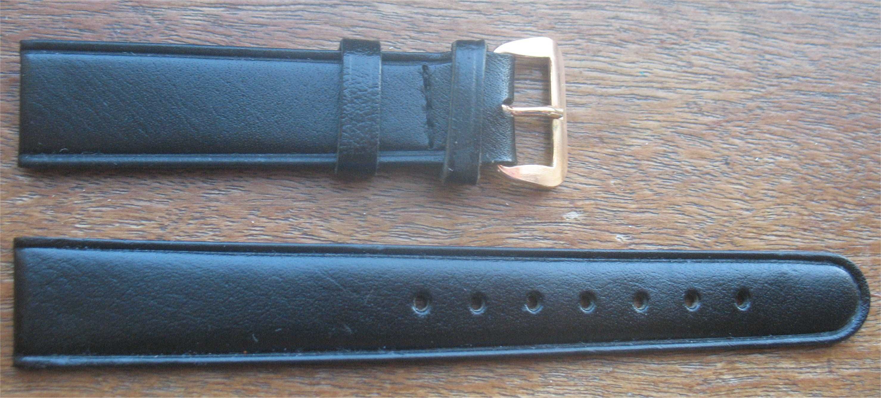 Bracelete Vintage para Relógios Antigos - Olma Swiss - Preta - 16mm