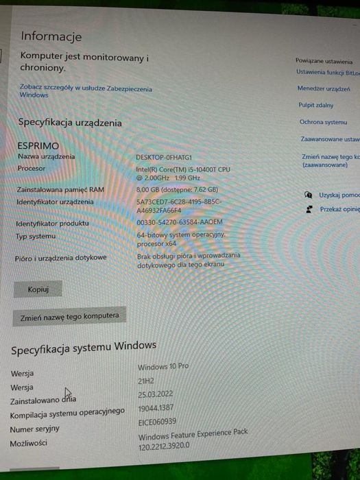 Nowy Mini Komputer Fujitsu Esprimo Q7010