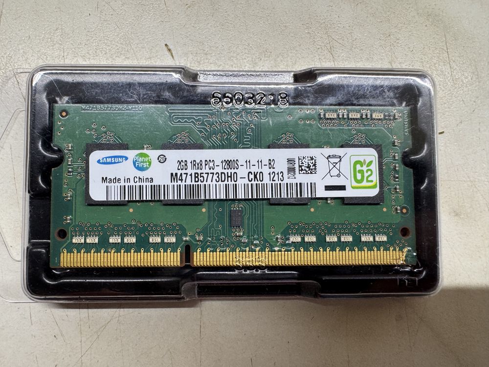 Операивна памʼять SODIMM Samsung 2GB 1Rx8 PC3-12800S-11-11-B2 DDR3