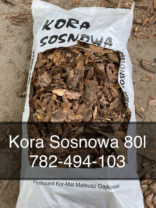 Kora Sosnowa 80L SORTOWANA | Dostawa Gratis | Słupca