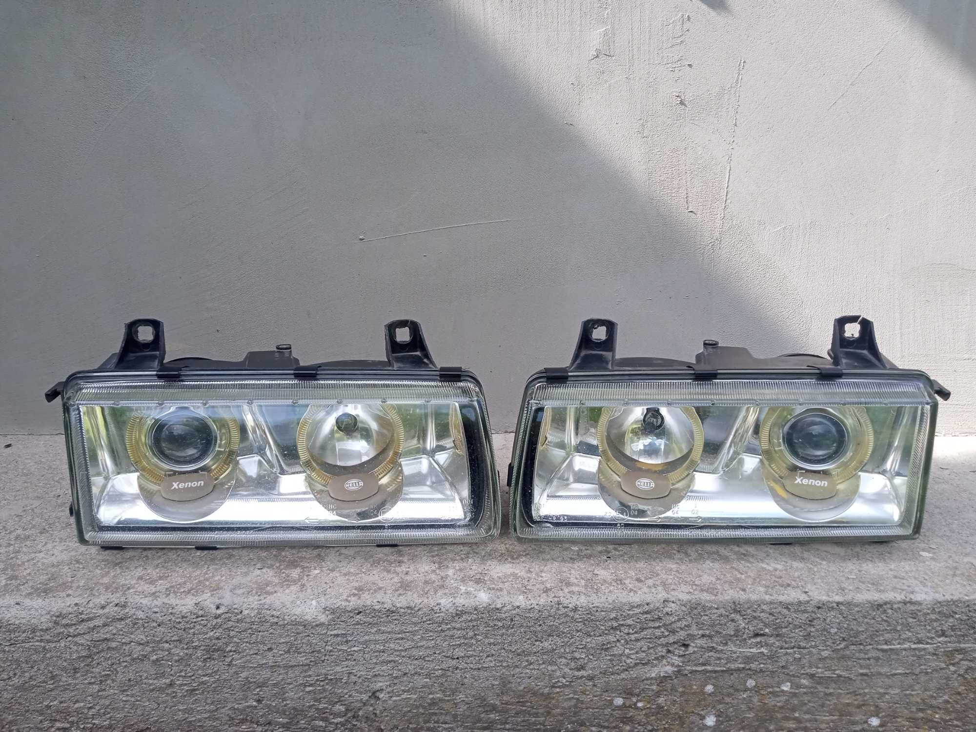 Lampy reflektory soczewki + ringi Hella Celis Xenon BMW E36 RARYTAS