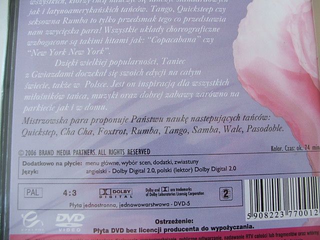 Nauka tańca dvd i CD Taniec z Gwiazdami.