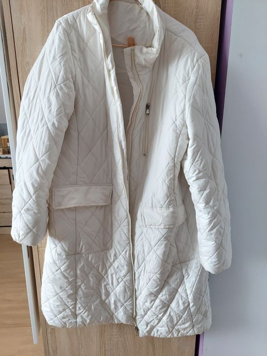 Kurtka,plaszcz zimowy biały XL