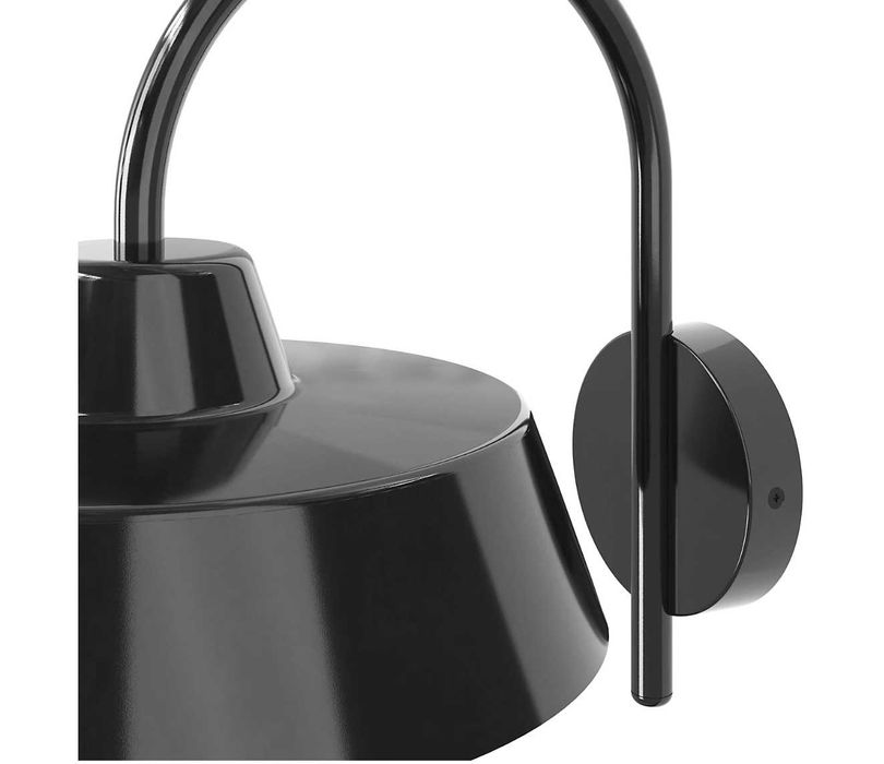 GoodHome Fixed Gloss Black lampa ścienna zewnętrzna (średnica) 30 cm