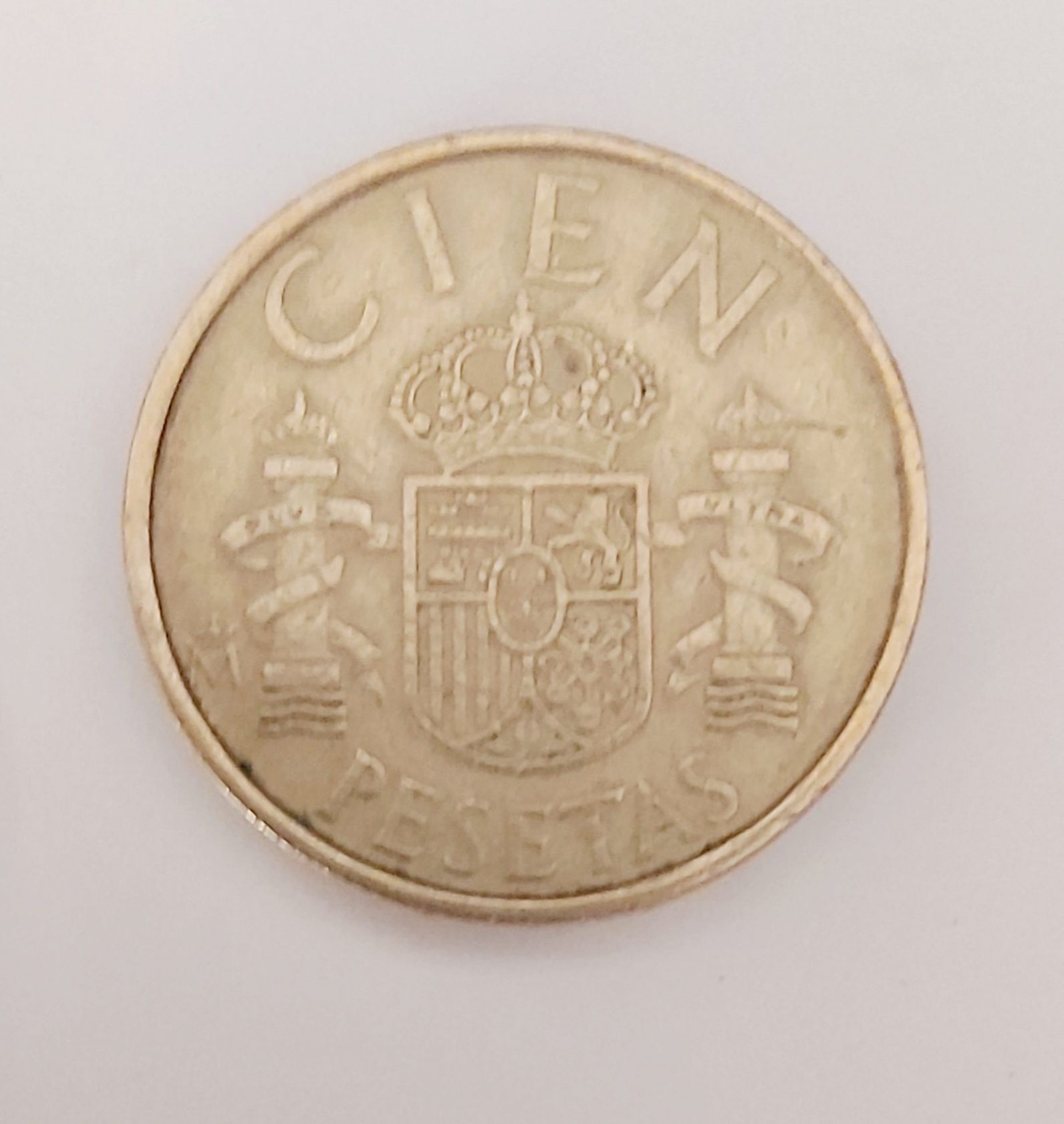 Moeda cien pesetas antiga 1983