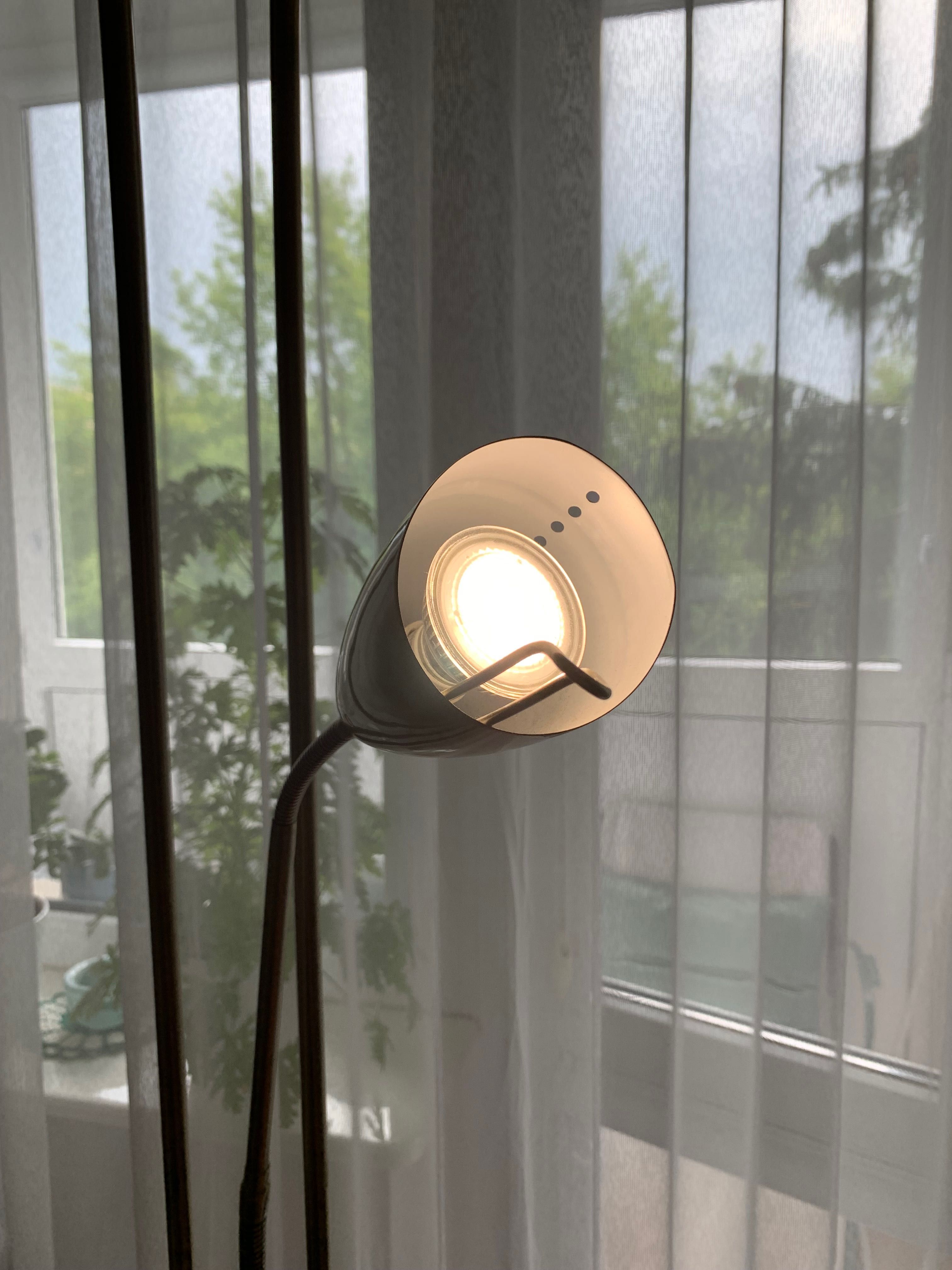 Lampa podłogowa złoto szczotkowane