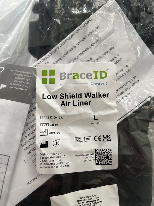 Orteza krutki but marszowy