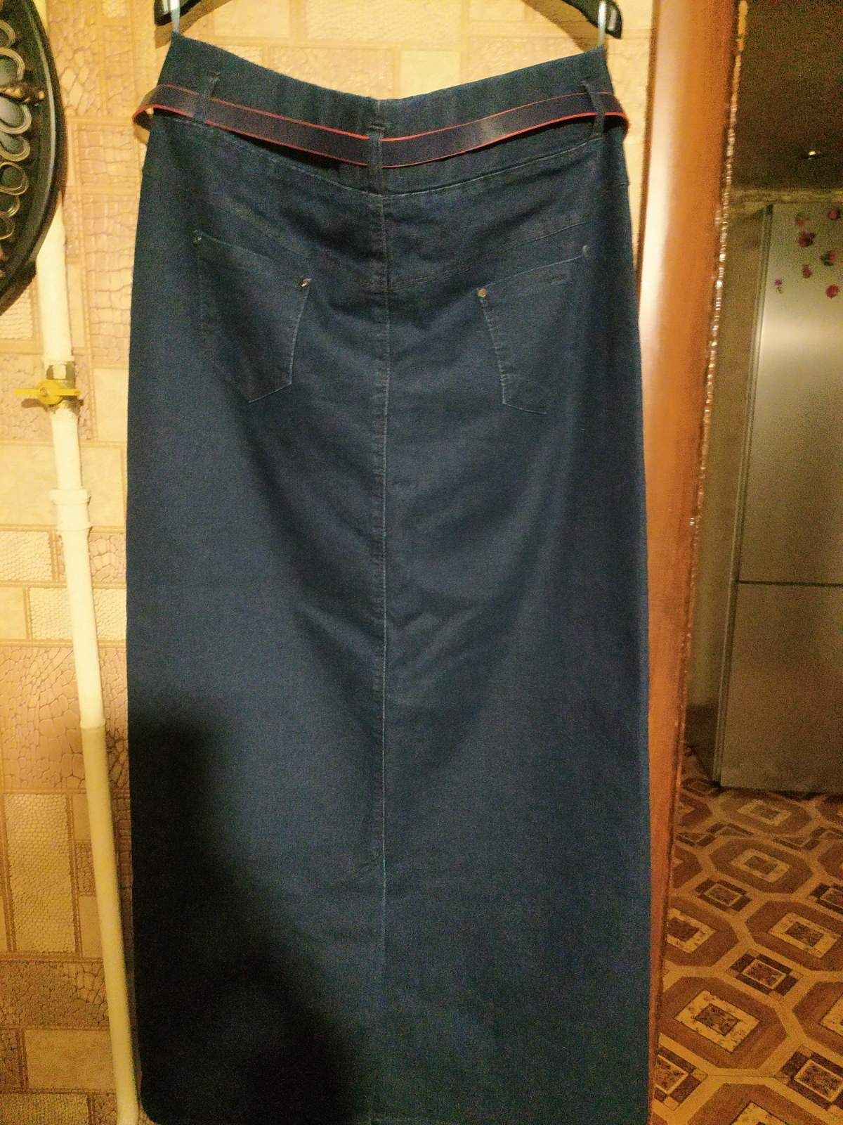 Юбка джинс длинная