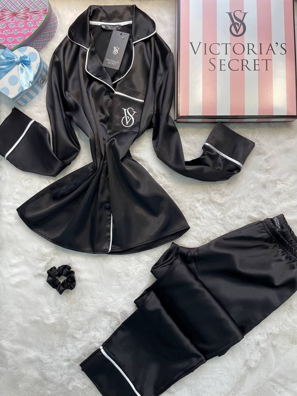 VICTORIA'S SECRET -60% Жіноча чорна піжама пижама в Подарунок коробка