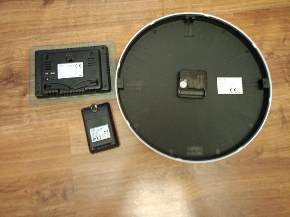 Zegar ścienny stacja pogodowa z sensorem