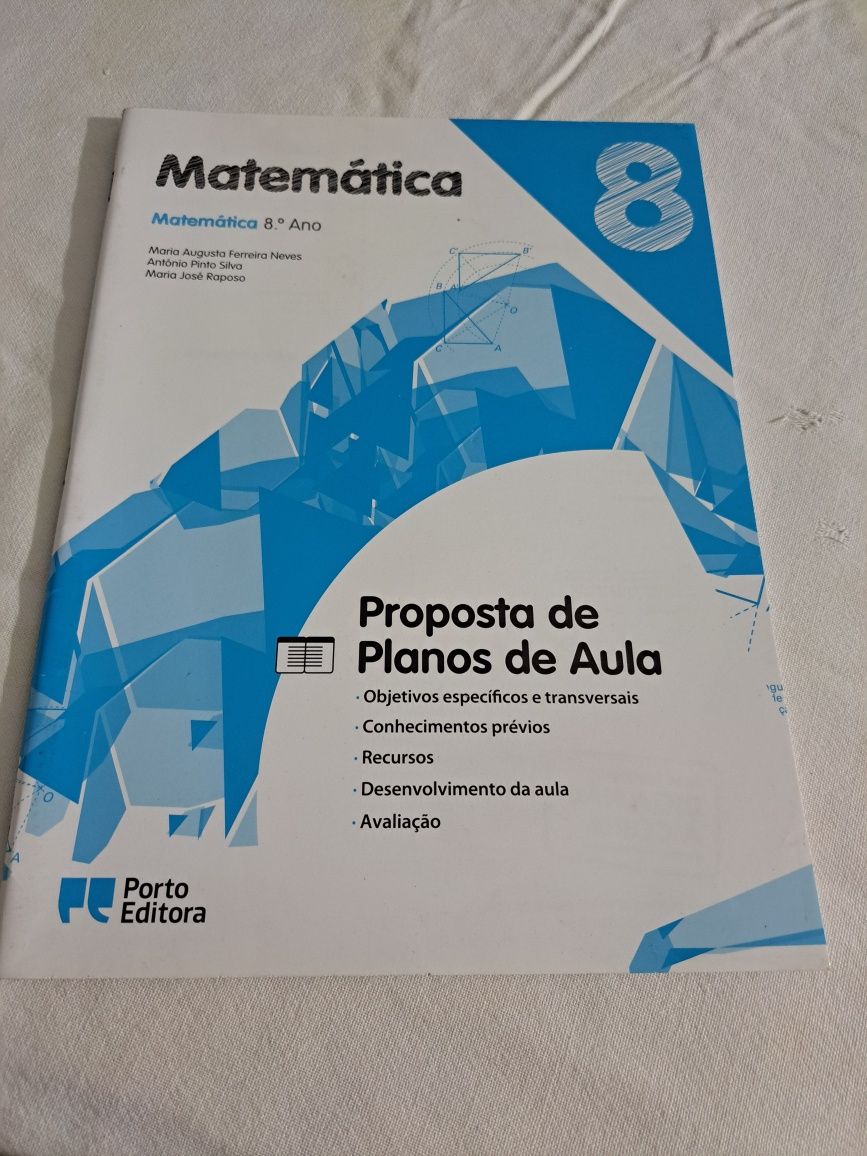 Matemática 8 - proposta de planos de aula